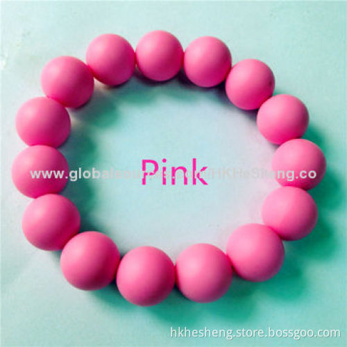2014 Characteristic Charming Silicone Teething Beads, Food-grade and BPA-free